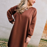 Double Amour (reversible V-back) Sweaterdress Chocolat