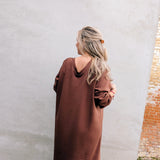 Double Amour (reversible V-back) Sweaterdress Chocolat