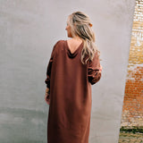 Double Amour (reversible V-back) Sweaterdress Chocolat