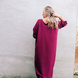 Hola Double Amour (Reversible V-back) Sweaterdress Burgundy
