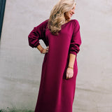 Hola Double Amour (Reversible V-back) Sweaterdress Burgundy
