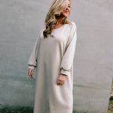 Double Amour (Reversible V-back) Sweaterdress Crème