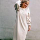 Double Amour (Reversible V-back) Sweaterdress Crème