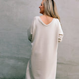 Double Amour (Reversible V-back) Sweaterdress Crème