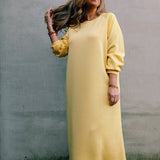 Double Amour Sweaterdress (Reversible V-back) Yellow