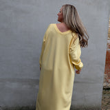 Double Amour Sweaterdress (Reversible V-back) Yellow