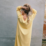 Double Amour Sweaterdress (Reversible V-back) Yellow