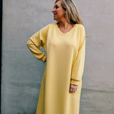 Double Amour Sweaterdress (Reversible V-back) Yellow