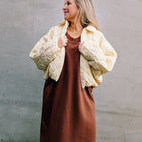 Double Amour (reversible V-back) Sweaterdress Chocolat