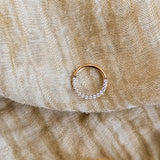 Daith clicker zirconia gold