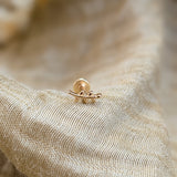 925 silver goldplated labret Leaves
