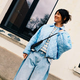 Elle Bomber Jacket Blue