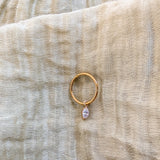Titanium Click Ring met marquise bedel