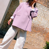 Lia Oversized Blazer Lila Roze