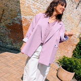 Lia Oversized Blazer Lila Roze