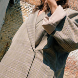 Lia Oversized Blazer lila geruit
