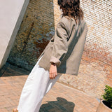 Lia Oversized Blazer lila geruit