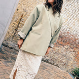 Lia Oversized Blazer Sage Green