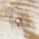 Faceted Drop Click Ring