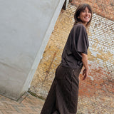 Lena Striped Jeans chocolat