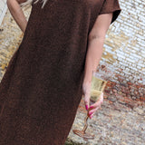 Lola Rust Glitter Partydress