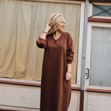 Double Amour (reversible V-back) Sweaterdress Chocolat