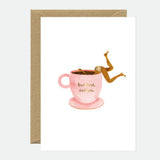 Maar Eerst Koffie - Wenskaart - Goudfolie