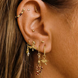 Burgundy Snake Chainstud