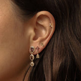 Tiny zircon stud