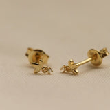 Tiny zircon stud